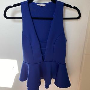 Deep Plunge Peplum Tank